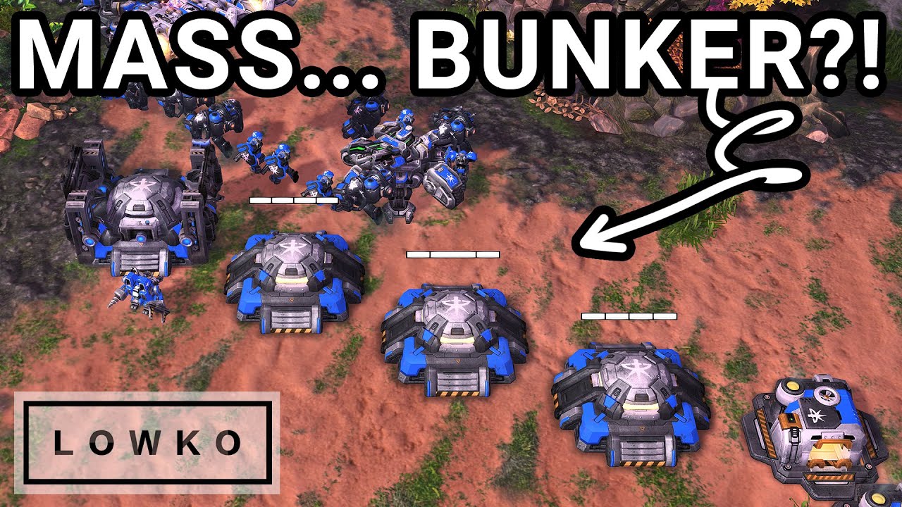 StarCraft 2: Bunny's MASS BUNKER Slow Push! (Best-of-3)