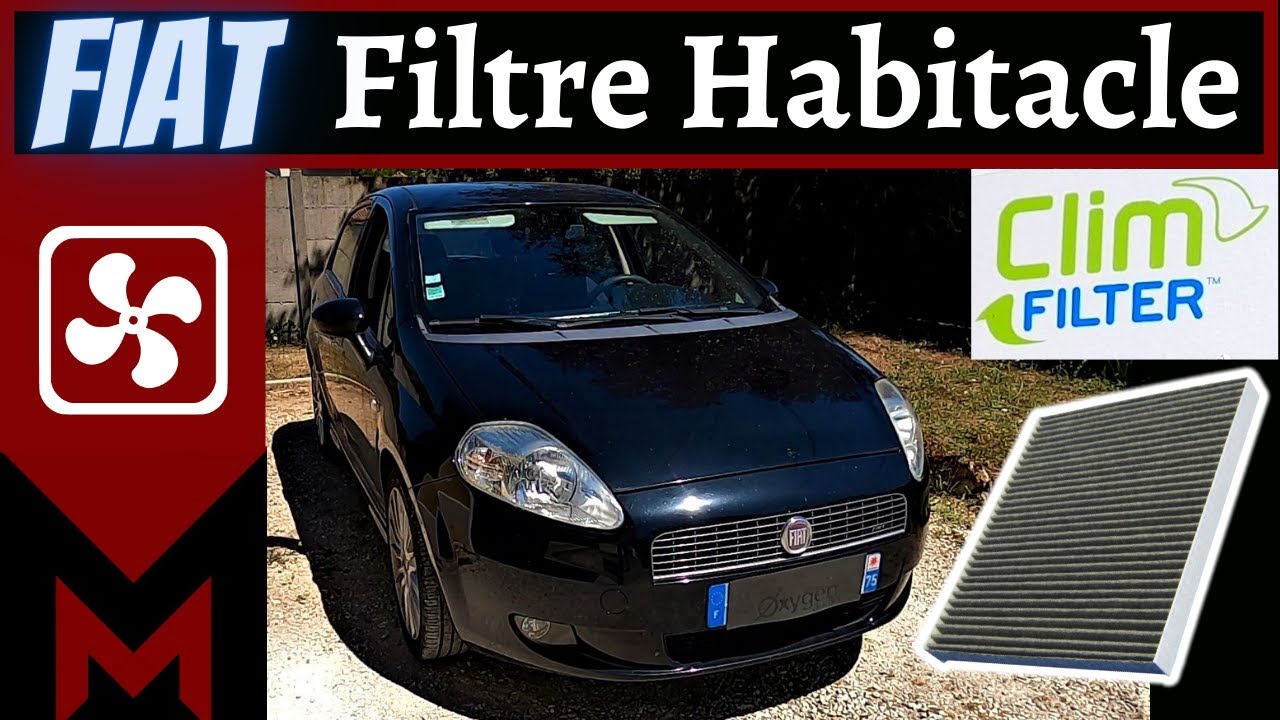 Remplacer Filtre Habitacle Grande Punto - Punto Evo [Changer Filtre Clim] - Meca Maniaque