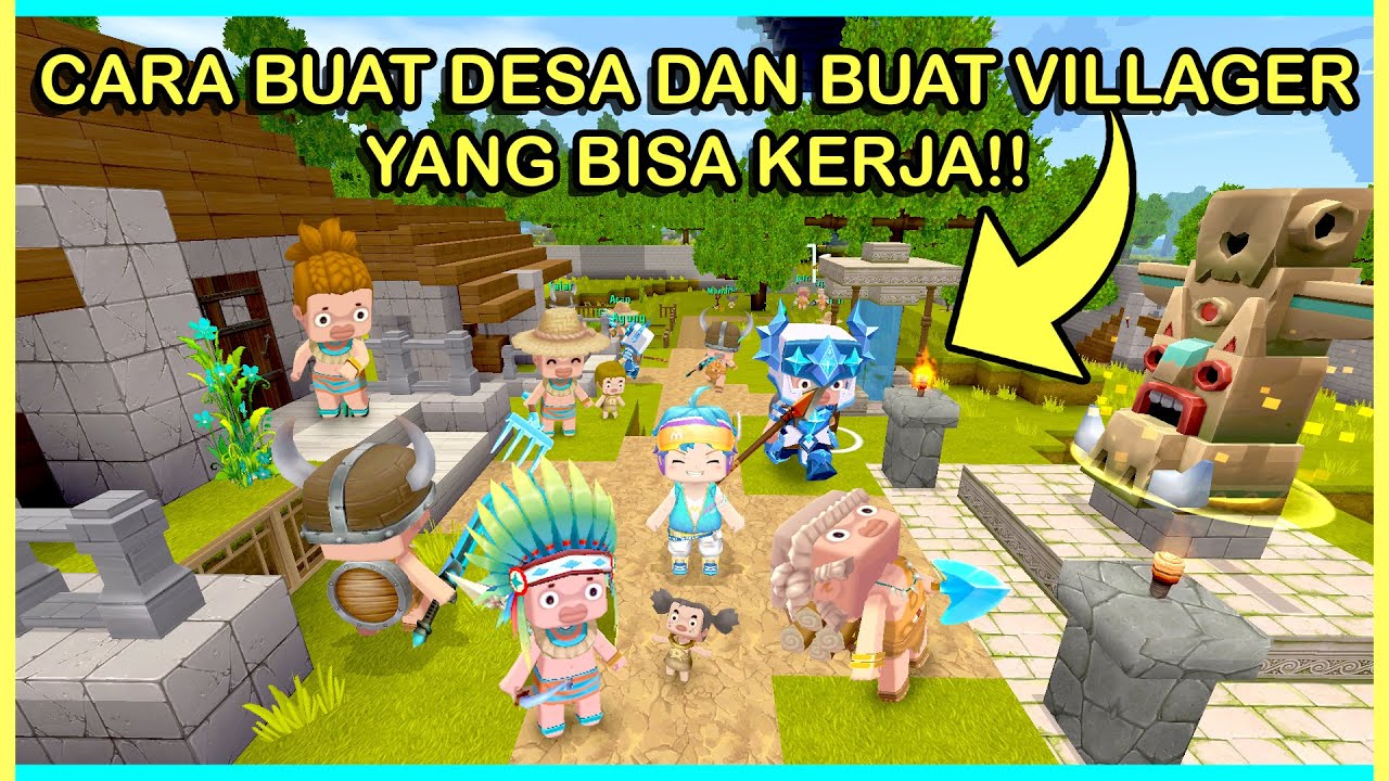 CARA MEMBANGUN DESA DAN VILLAGER YANG BISA KERJA SEMUA!! (Mini World Indonesia)