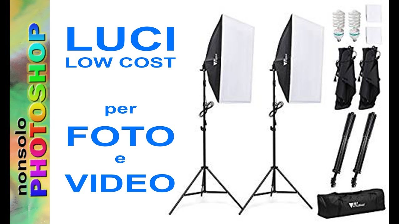 Corso di fotografia - Luci low cost per foto e video, schemi luce studio sala posa still life