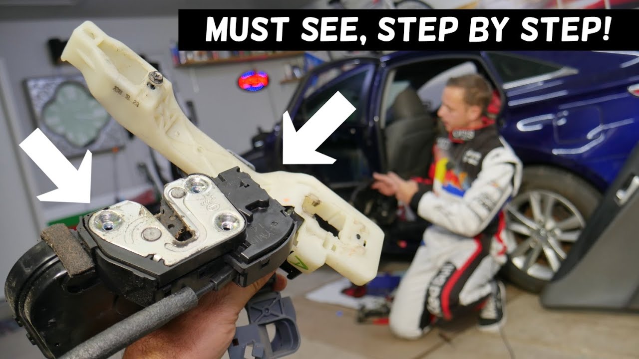HYUNDAI SONATA REAR DOOR LOCK ACTUATOR REPLACEMENT REMOVAL, DOOR HANDLE ASSEMBLY