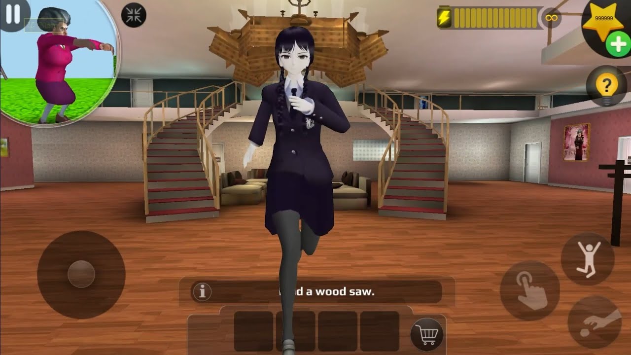 Wednesday enter Miss T house Halloween chapter update new house - Scary Teacher 3D