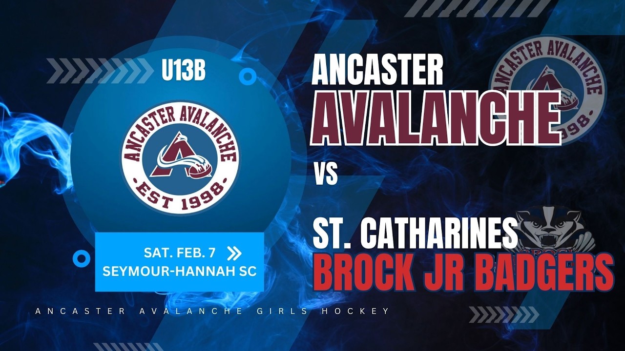 U13B St  Catharines Brock Jr Badgers vs Ancaster Avalanche