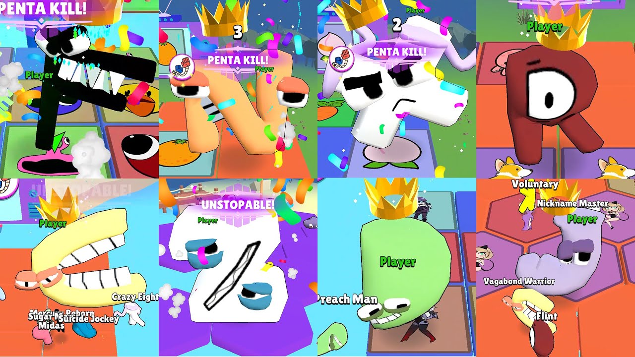 ALPHABET LORE FALL .IO: MATCH RACE Battle abcdefghijklmnopqrstuvwxyz - iOS, Android Part 1