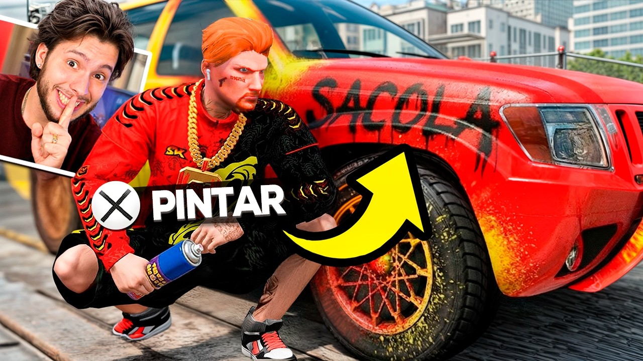 Pintando CARRO de PLAYERS com SPRAY no GTA 5 RP!!