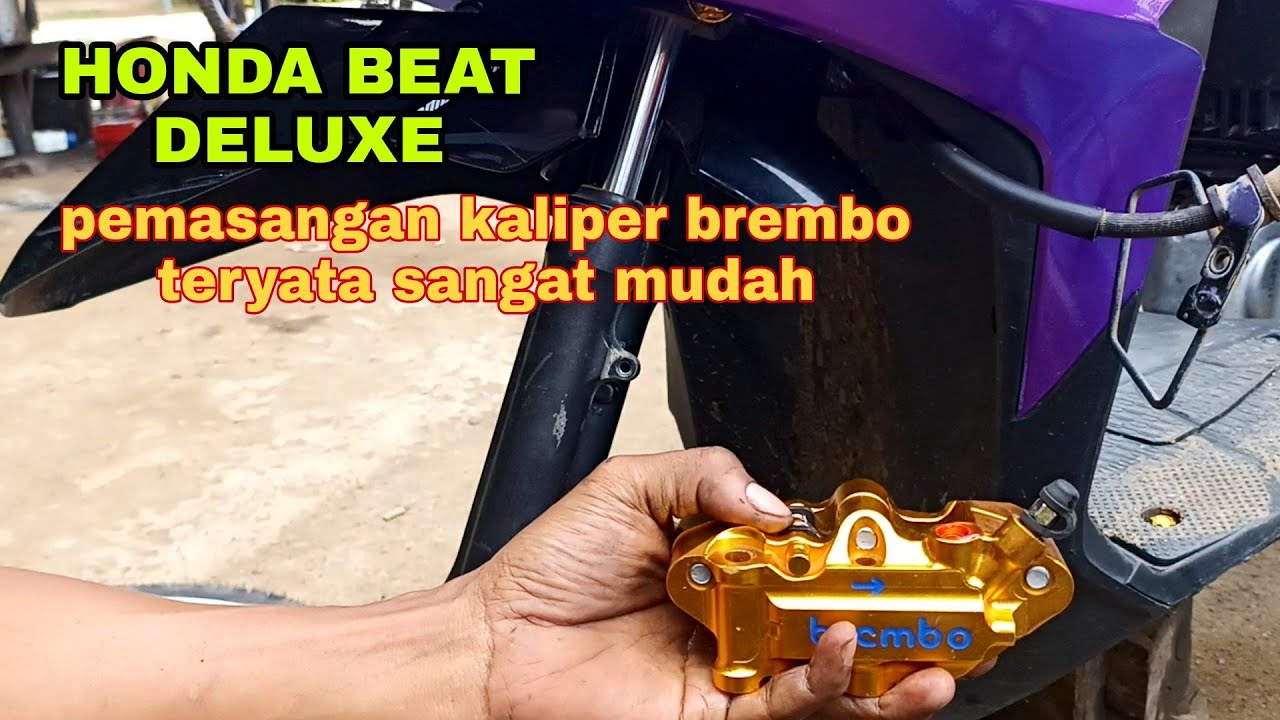 TUTORIAL CARA PEMASANGAN KALIPER BREMBO DI MOTOR HONDA BEAT