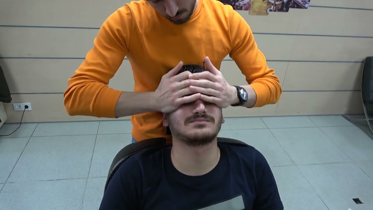 ASMR Turkish Barber Head Massage, Face Massage and Back Massage