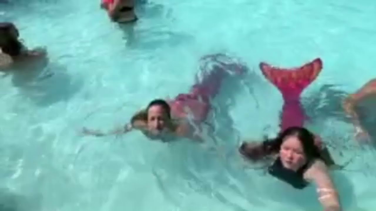 Fin Fun Mermaid Party at the Texas Pool Filmed Live