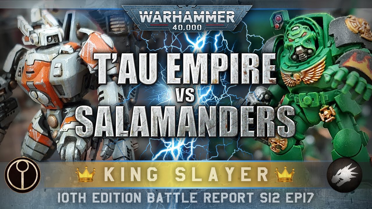 Salamanders Space Marines vs T'au Empire Warhammer 40K 10th Edition Battle Report 2000pts