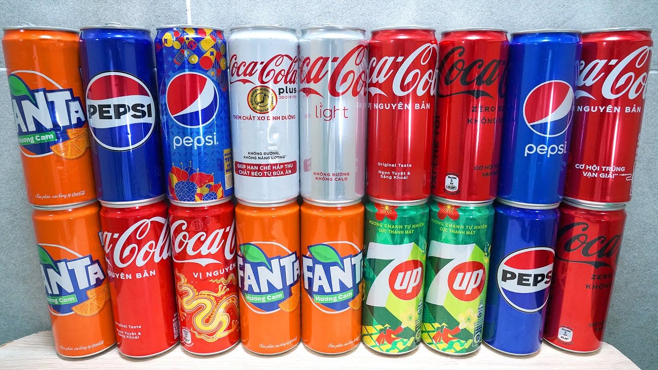 Compilation: The best of Coca Cola, Fanta, 7 Up, Pepsi, Sprite and Mentos/Soda [Toy ASMR]