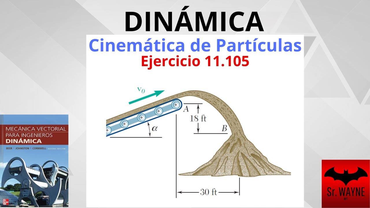 DINÁMICA: Cinemática de Partículas | Ejercicio 11.105 Beer and Johnston 9ed.