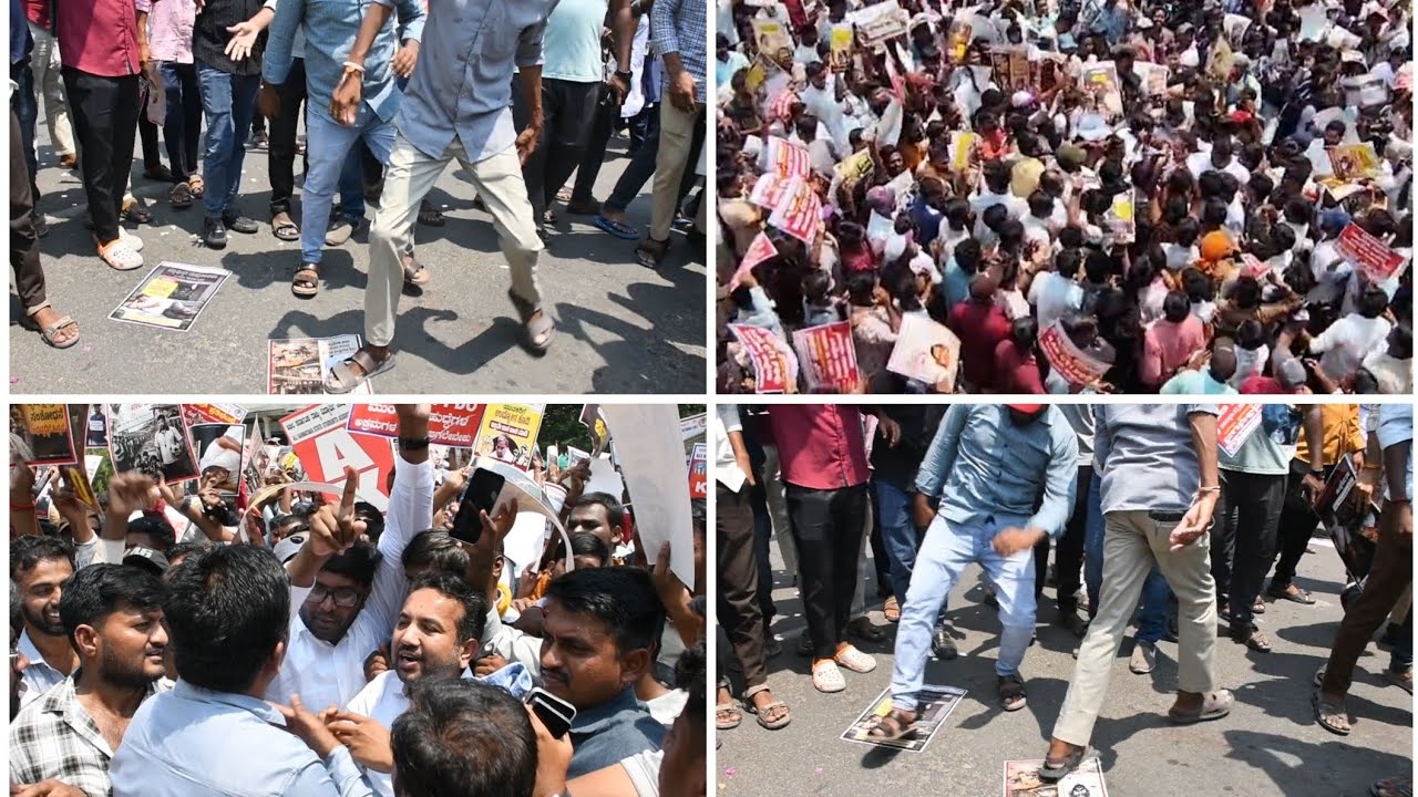 Karnataka State Students Association Protest at DC Office Gulbarga