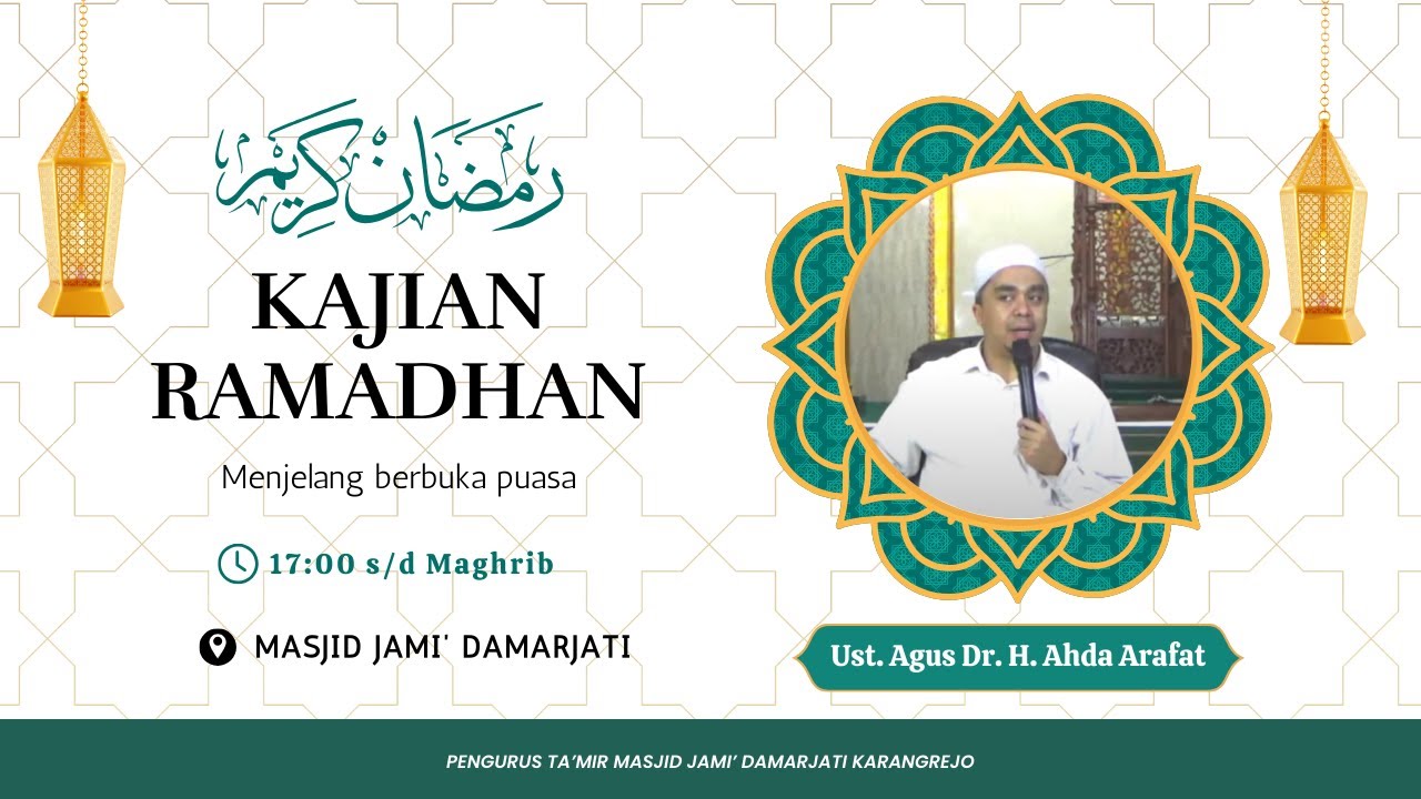 🔴 [ LIVE ] Kuliah Ramadhan | Masjid Jami' Damarjati Karangrejo | 7 Ramadhan 1447