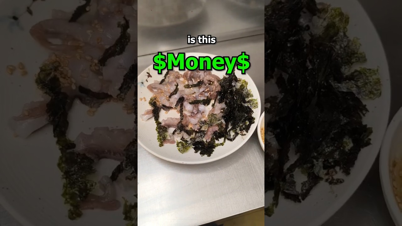 Asian trying Raw Squid