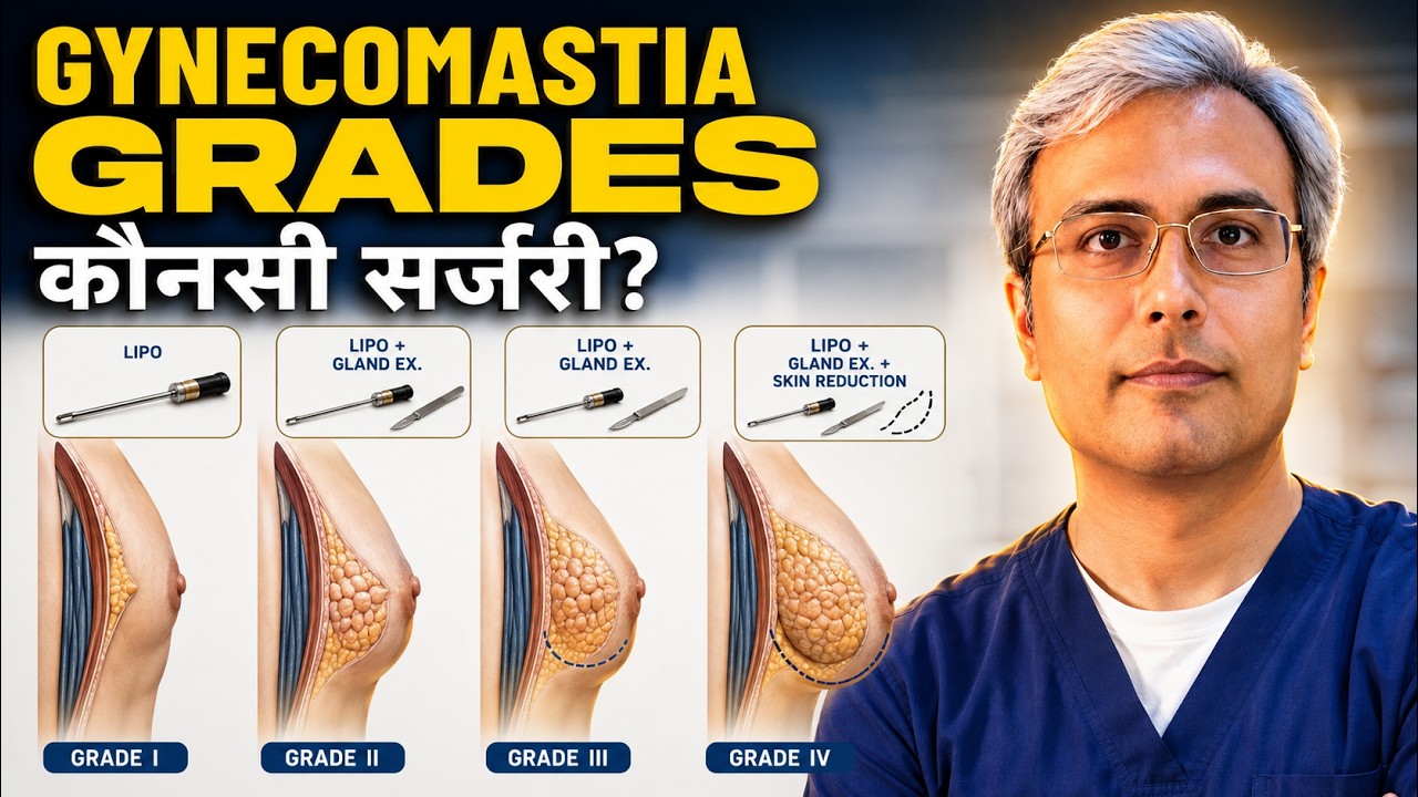 Correct Surgery for gynecomastia(Hindi) | किस ग्रेड के लिए कौनसी गाइनेकोमास्टिया सर्जरी?