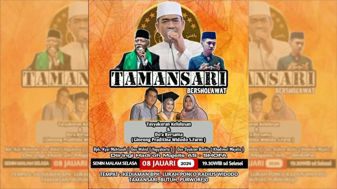 🔴TAMANSARI BERSHOLAWAT Bersama GUS WAHID II MAJELIS AS-SHOFA PURWOREJO