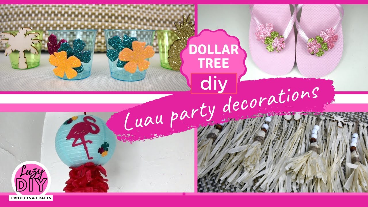DOLLAR TREE diy Luau Party Decor // *cute*