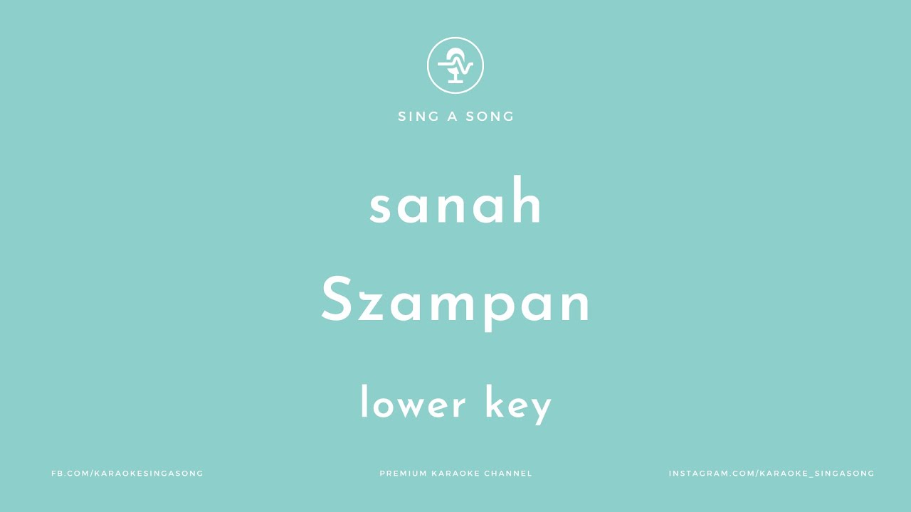 sanah - Szampan (Karaoke/Instrumental) Lower Key