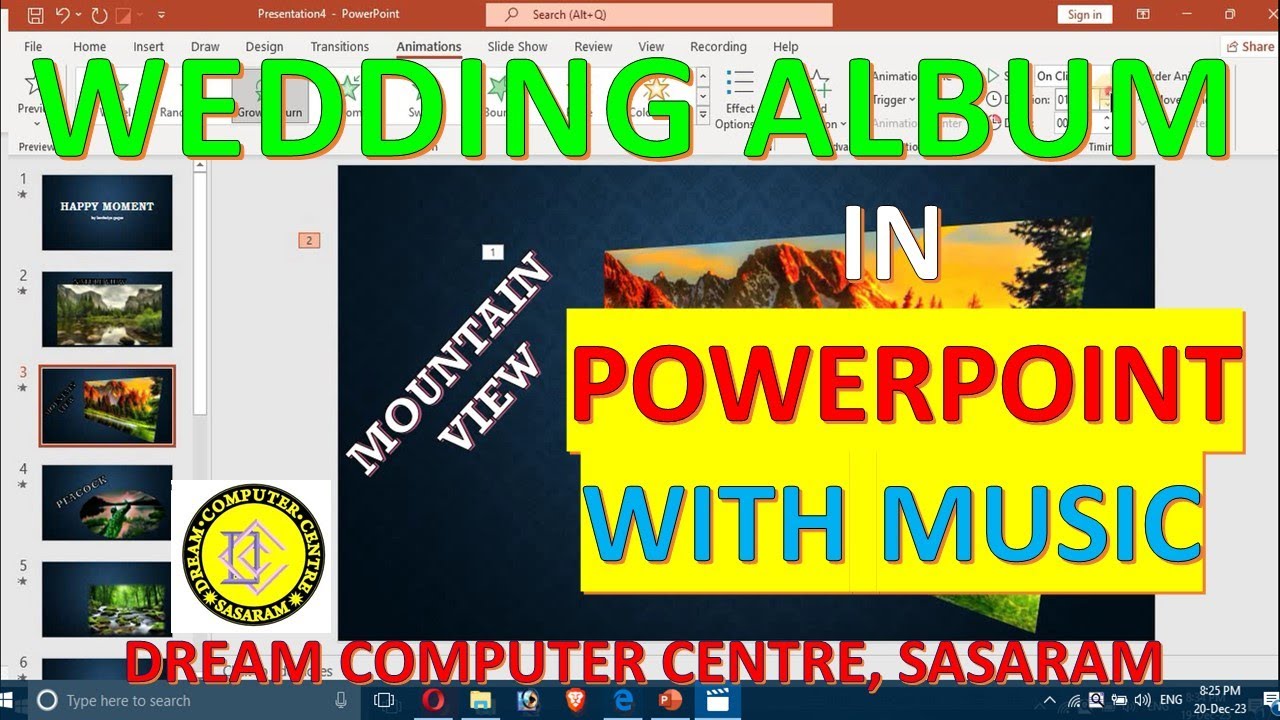 CREATE VIDEO FOR WEDDING ALBUM IN POWERPOINT @DreamComputerCentre  @KanhaiyaSir #viralvideo