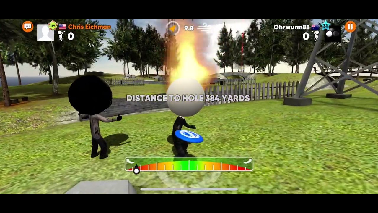 My best video ever of Level 139 stickman disc golf battle