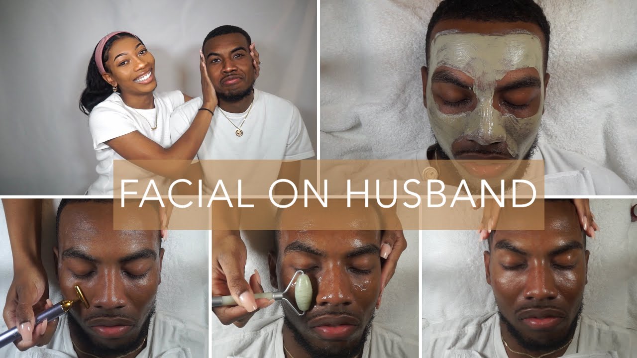 MY FULL SKIN CARE ROUTINE ON MY HUSBAND | SATISFYING FACIAL