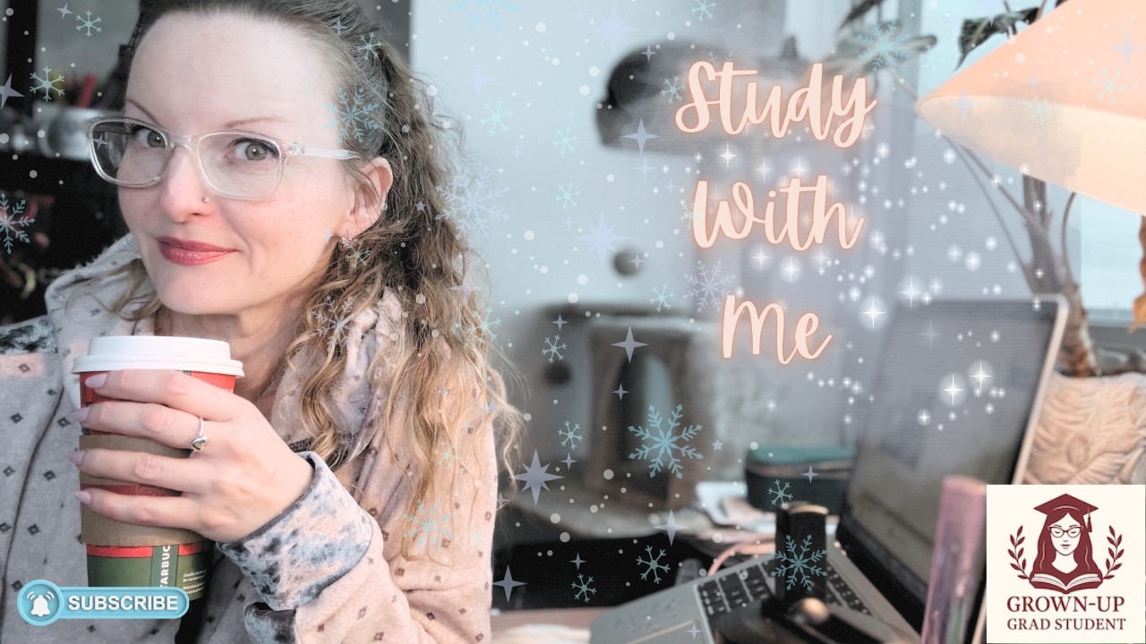 Evening live study with me! | cozy snowy study session 🥰❄️📚 | 60/10 pomodoro