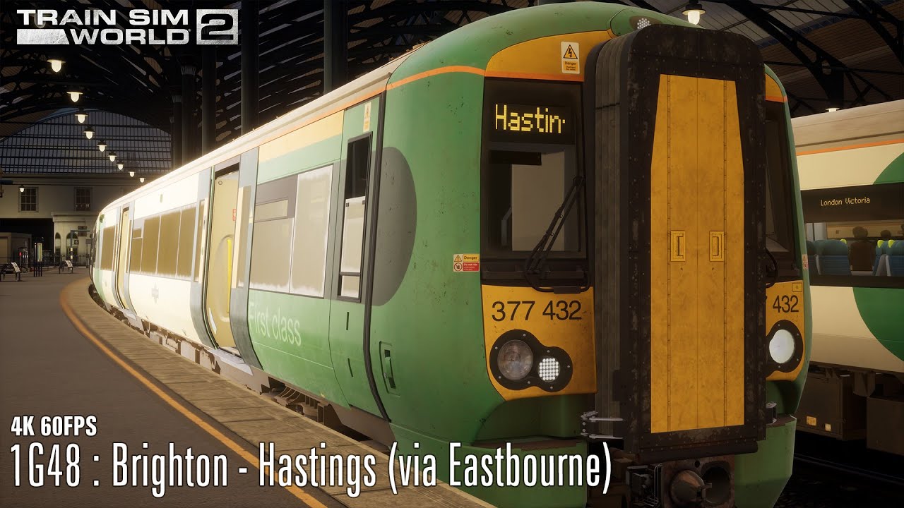 1G48 : Brighton - Hastings (via Eastbourne) - East Coastway - Class 377 - Train Sim World 2