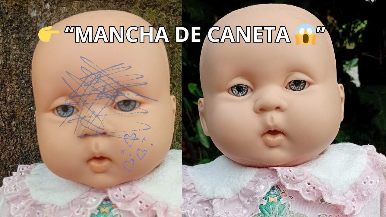 Como Tirar Mancha de Caneta de Bonecas | Teste Real em Bebê Bolofos Raro