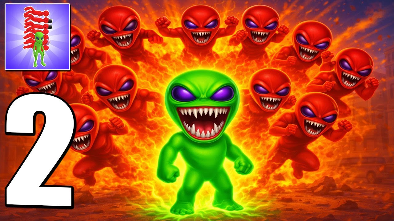 Alien Raid: Monster Evolution Gameplay Walkthrough Part 2 - Satisfying, Fighting, Fun (Android,iOS)