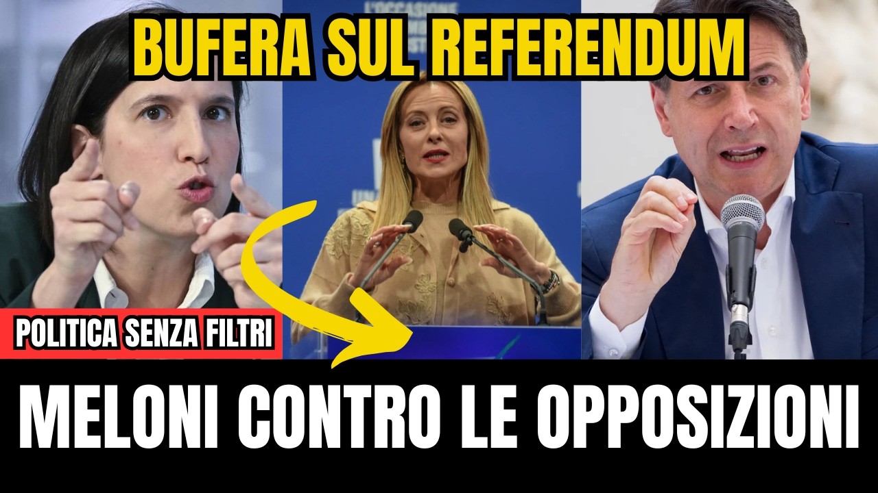 Meloni accende lo scontro sul referendum: dura replica di Schlein e Conte
