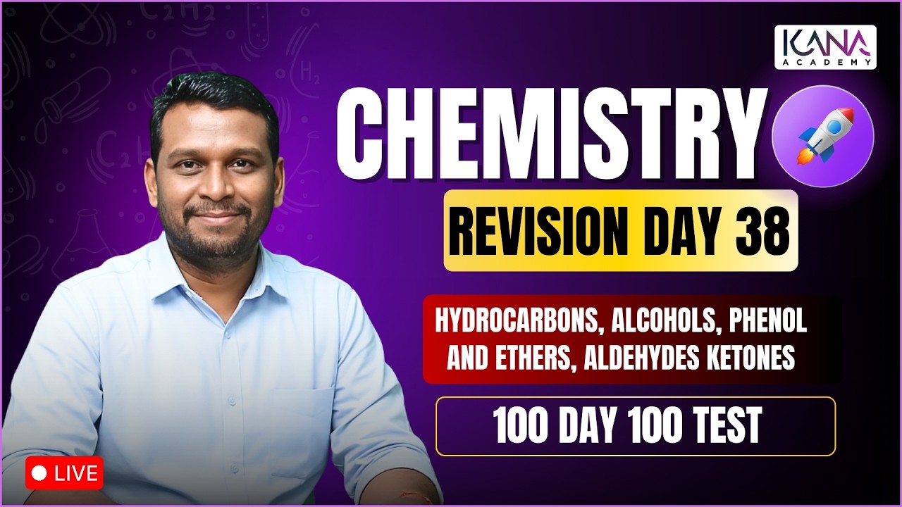 NEET 100 Day 100 Test Revision Class Day38-Chemistry 180/180 #hydrocarbons #alcoholsphenolsandethers