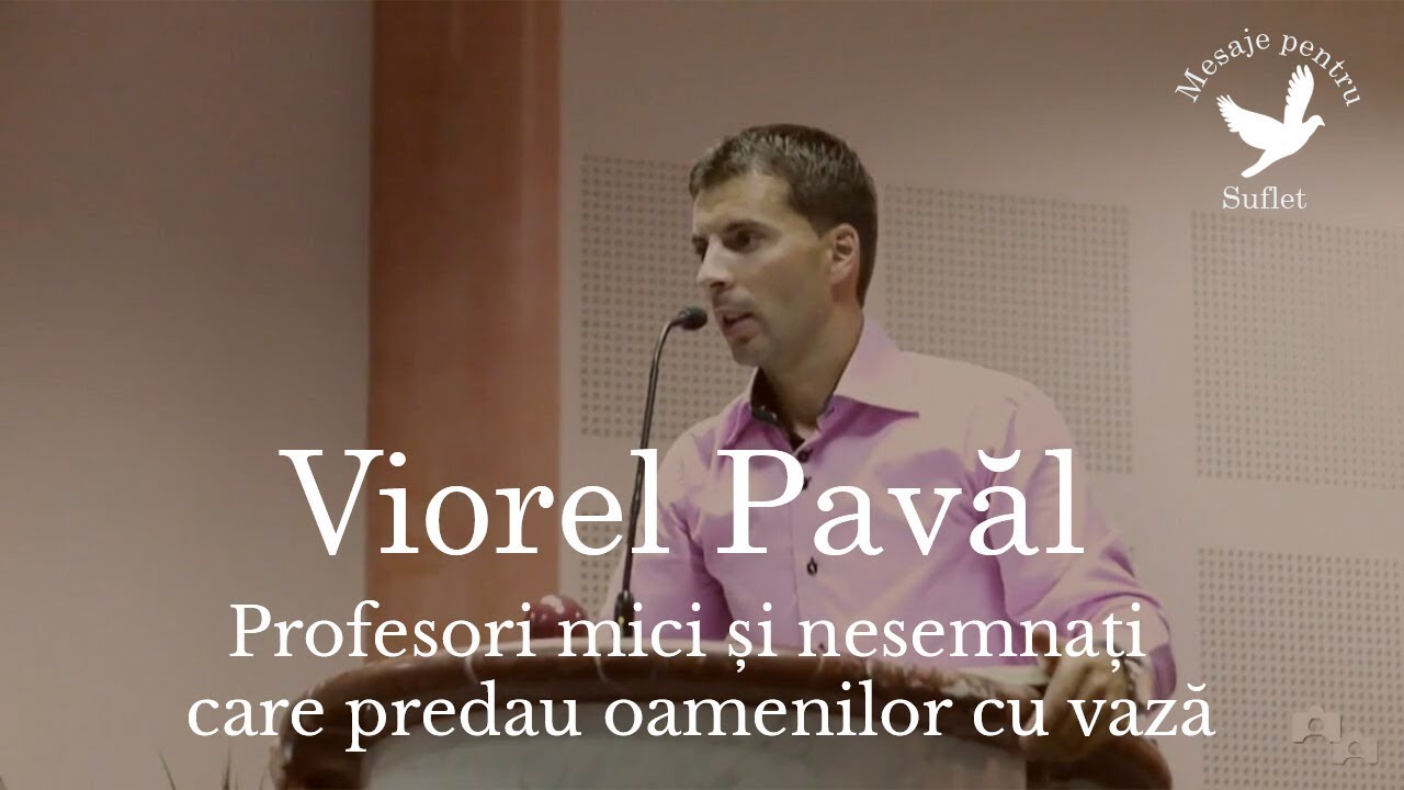 Viorel Pavăl - Profesori mici și nesemnați care predau oamenilor cu vază