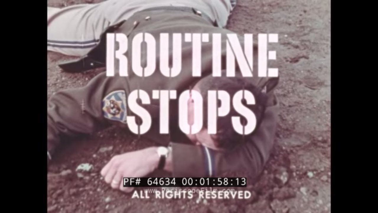 "ROUTINE STOPS"  1960s CALIFORNIA HIGHWAY PATROL OFFICER TRAINING FILM  DODGE POLARA 64634