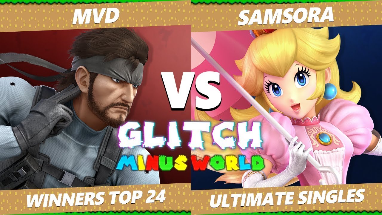 Glitch 7 SSBU - TG MVD (Snake) VS eUnited Samsora (Peach) Smash Ultimate W. Round of 24
