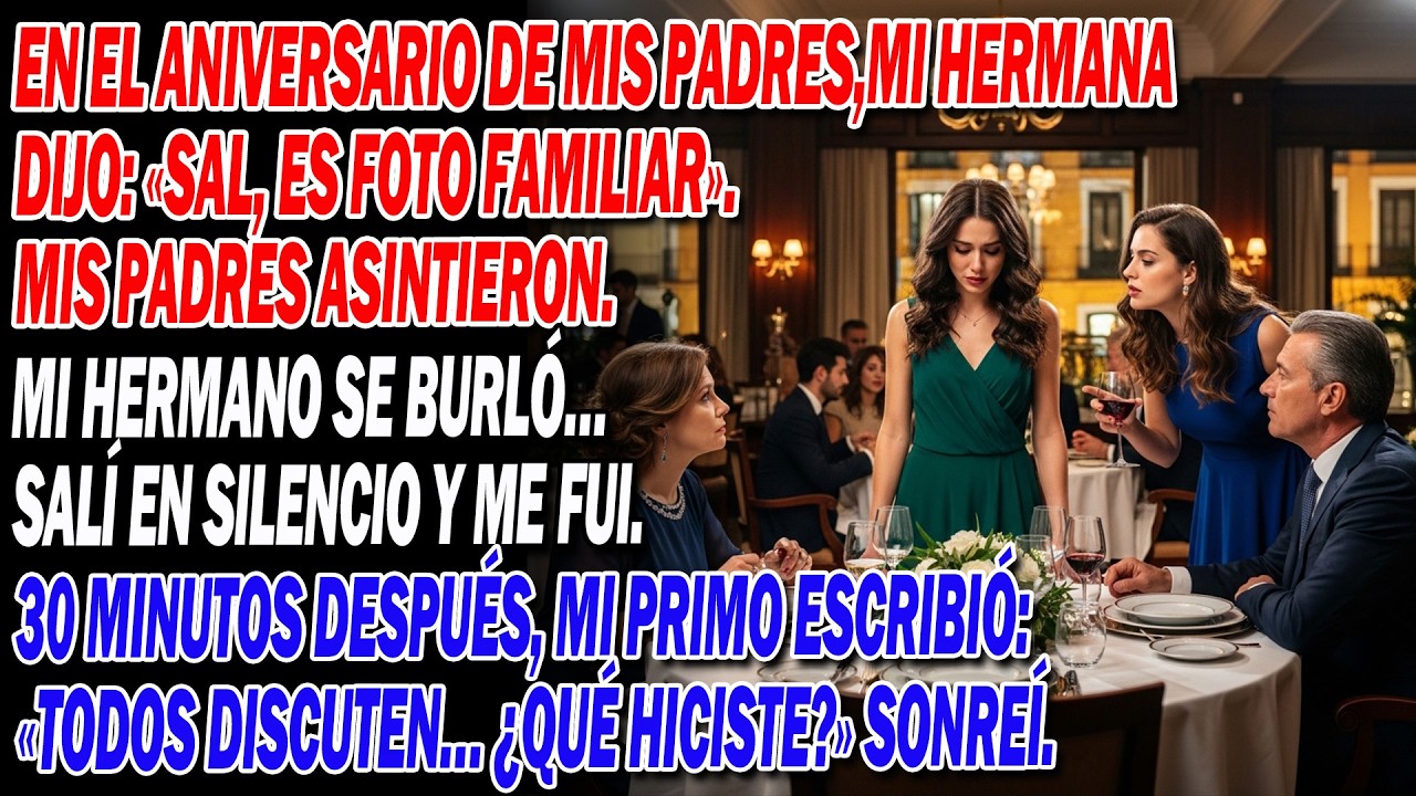😏 En la fiesta 🎉 mi hermana dijo: «Sal, es foto familiar» 📸… Así que yo