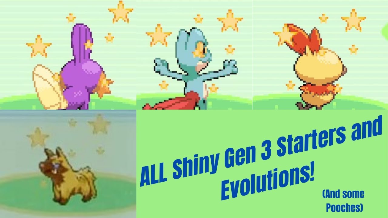 [LIVE] ALL Shiny Hoenn Starters + Evolutions and Uncatchable Poochyena