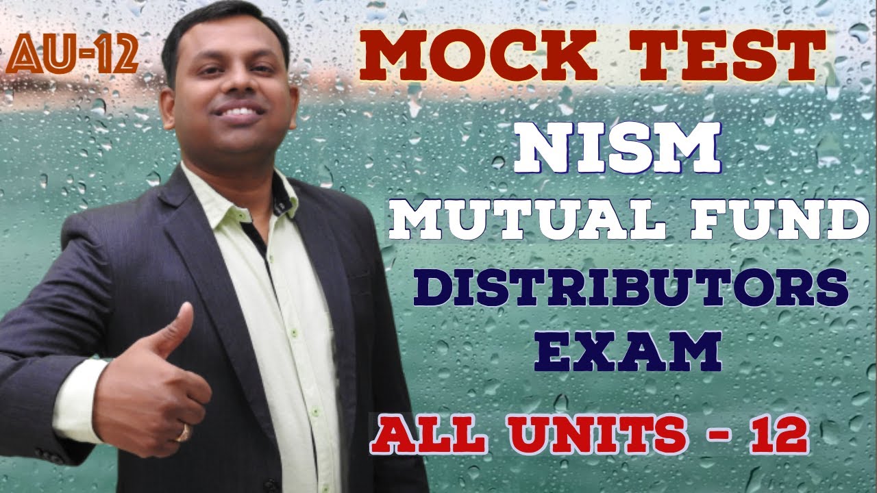 NiSM Mutual Fund  Mock Test All Units 12 #nismexampreparation