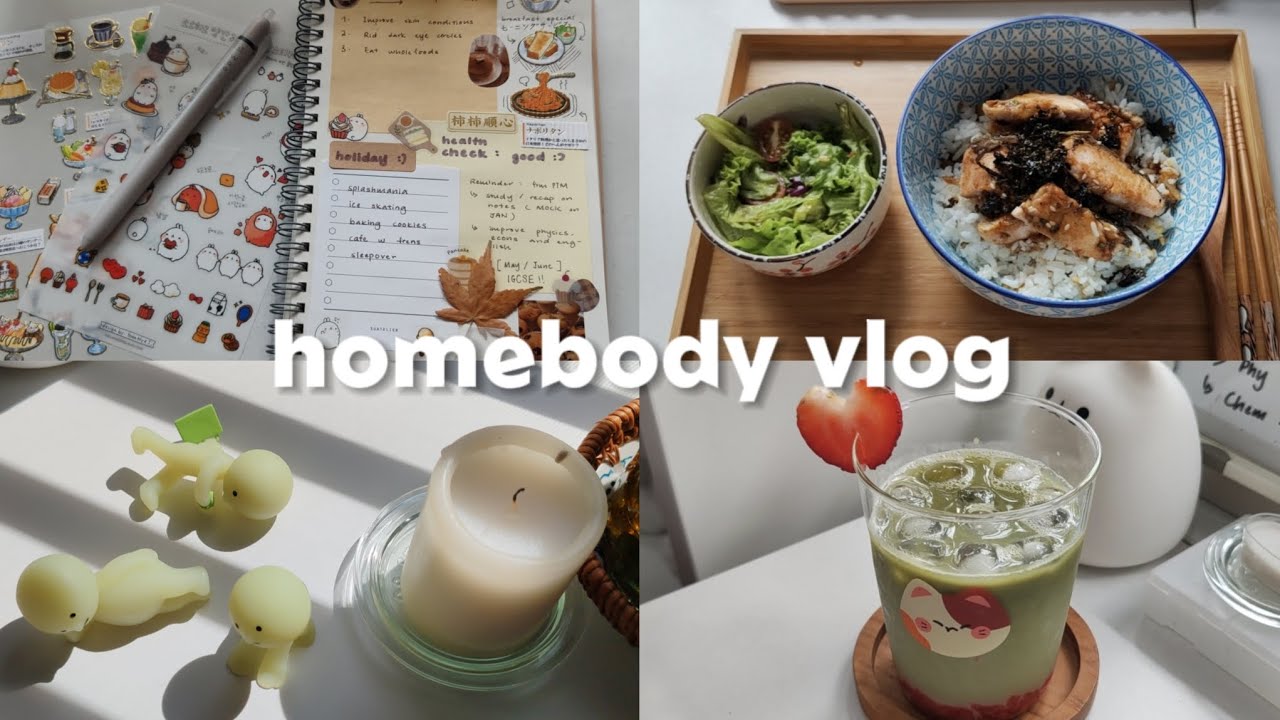 productive homebody vlog 🏠 cleaning my hamster cage, smiski unboxing, scrapbooking, skincare routine