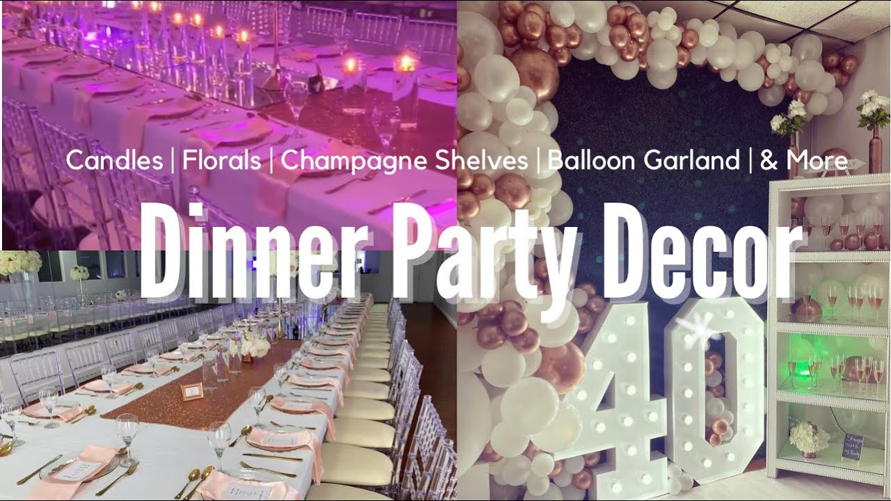 LUXURIOUS DINNER DECOR | DINNER PARTY | FLORALS | CANDLE LIGHT DINNER | BALLOON GARLAND