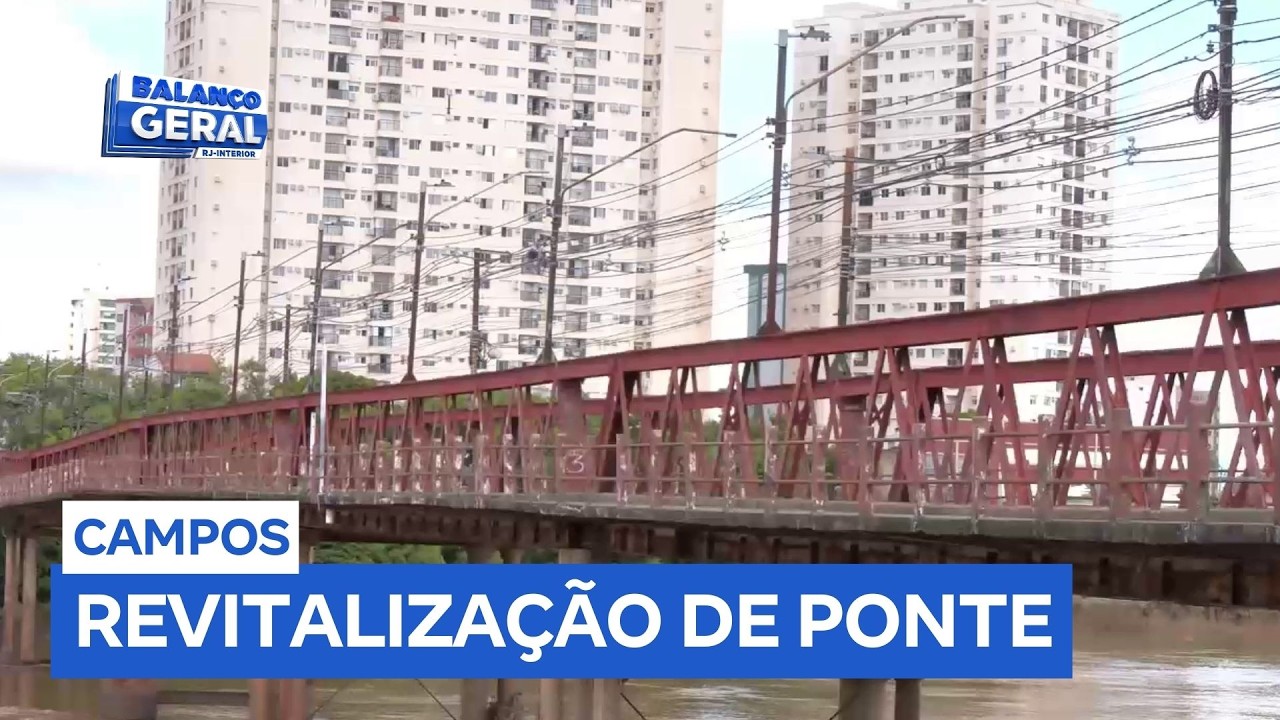 Ponte Barcelos Martins, em Campos (RJ), segue interditada e passará por revitalização