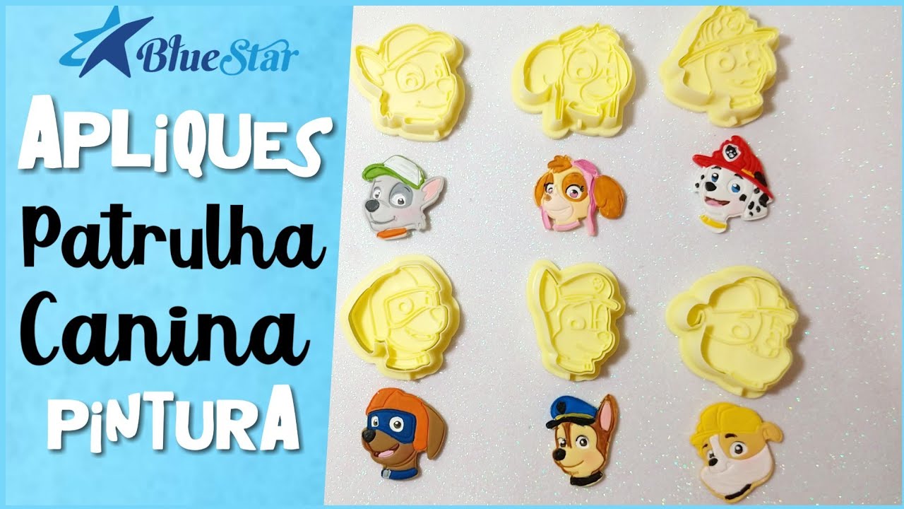 Pintando a Patrulha Canina || Apliques em biscuit - Parte 2 | Cortador BlueStar || Pierre Marinho