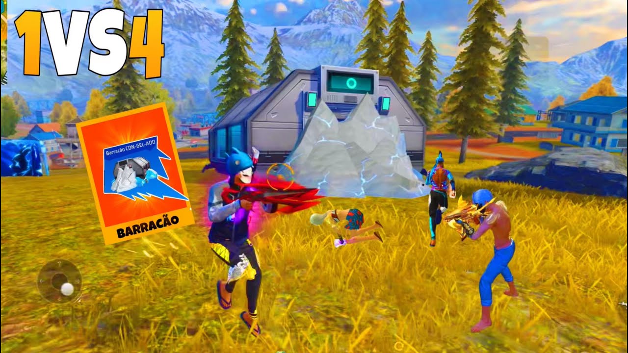 DESAFIO JOGANDO SOLO VS SQUAD MAS SÓ VALE ARMAS DO BARRACÃO!! FREE FIRE MOBILE