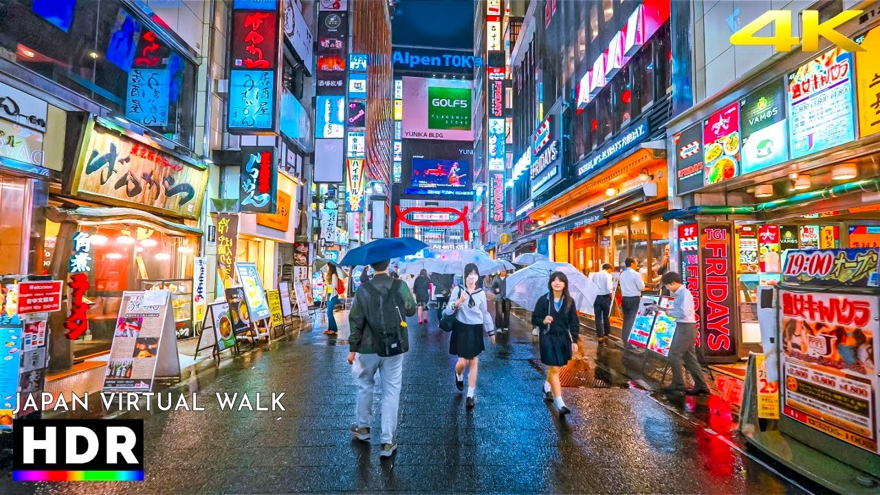 Tokyo Shinjuku Heavy Rain Night Walk | Summers End 2026 &bull; 4K 60fps HDR