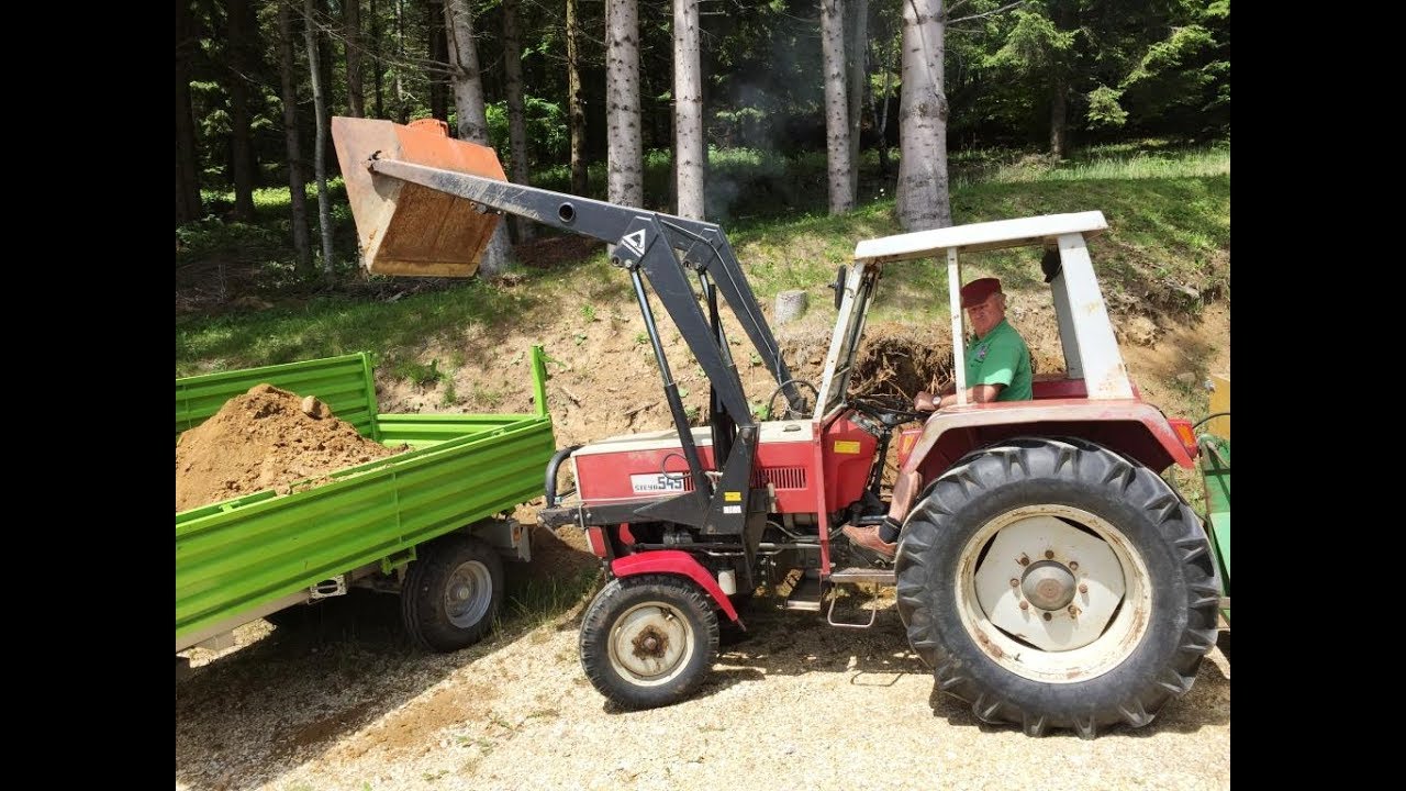 Erde laden und transportieren, Steyr 545 und 8060