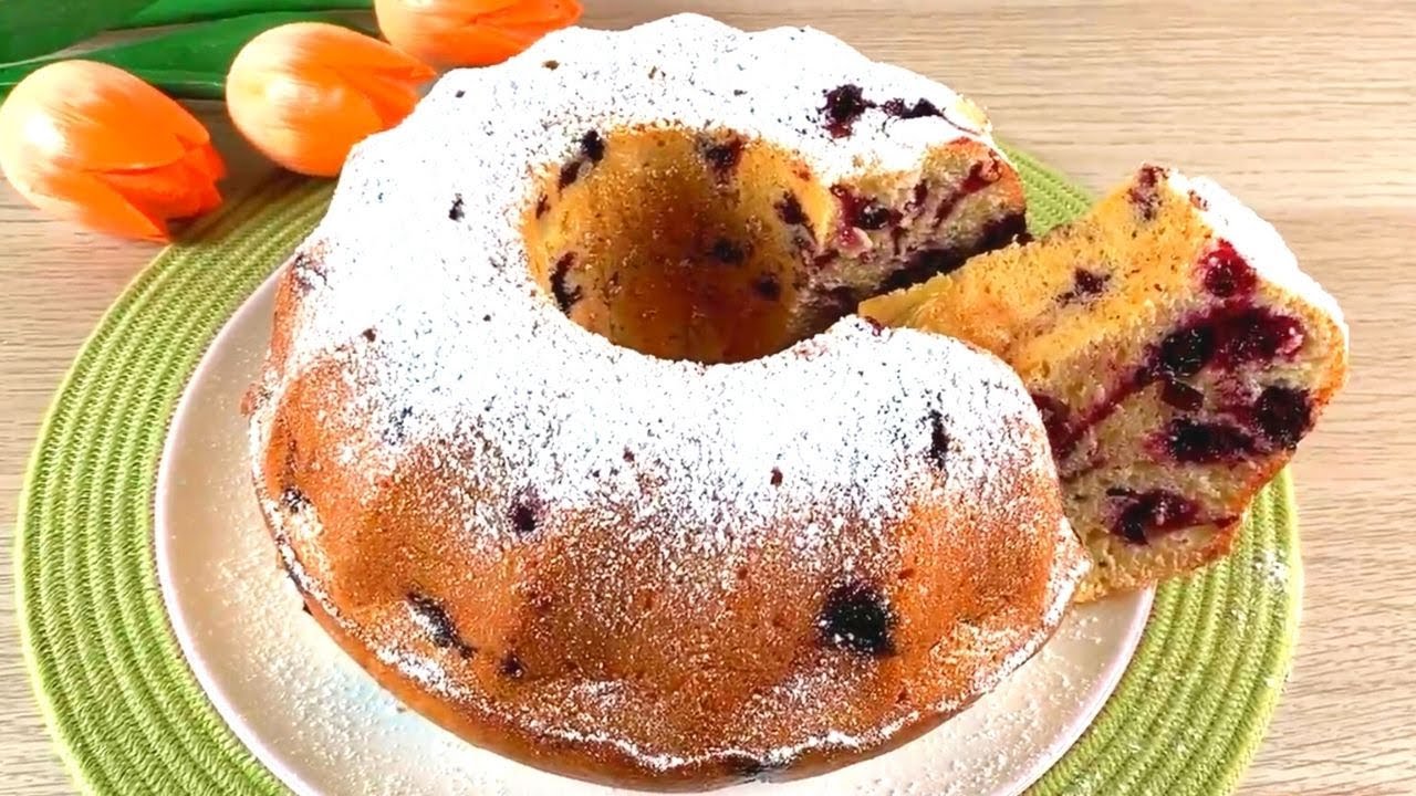 Мука + йогурт и яйца + ягоды! Простой, вкусный торт с йогуртовым чаем! # 79