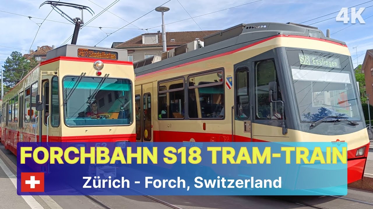 Forchbahn / S18 Z&uuml;rich Forch, mixed tramway & train railway