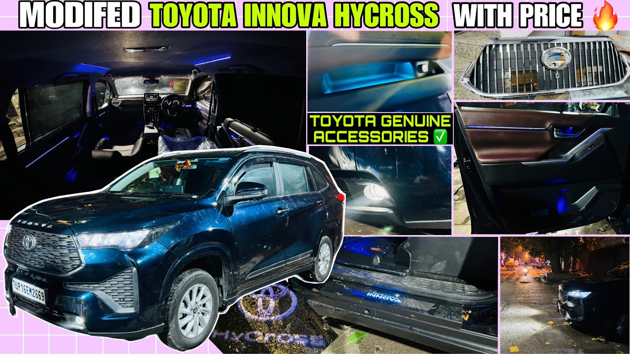 Toyota Hycross 2024 Modification ✅ Innova Hycross Modification ✅ Hycross Base to Top Accessories 🔥