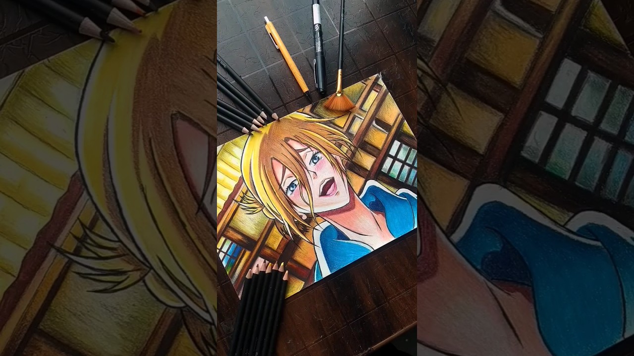 Annie drawing #art #drawing #annie #anime #attackontitan #viral #shorts