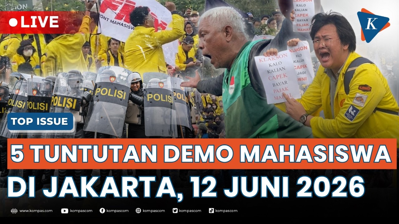 [LIVE] - Momen Demo di Jakarta, Mahasiwa-Ojol 