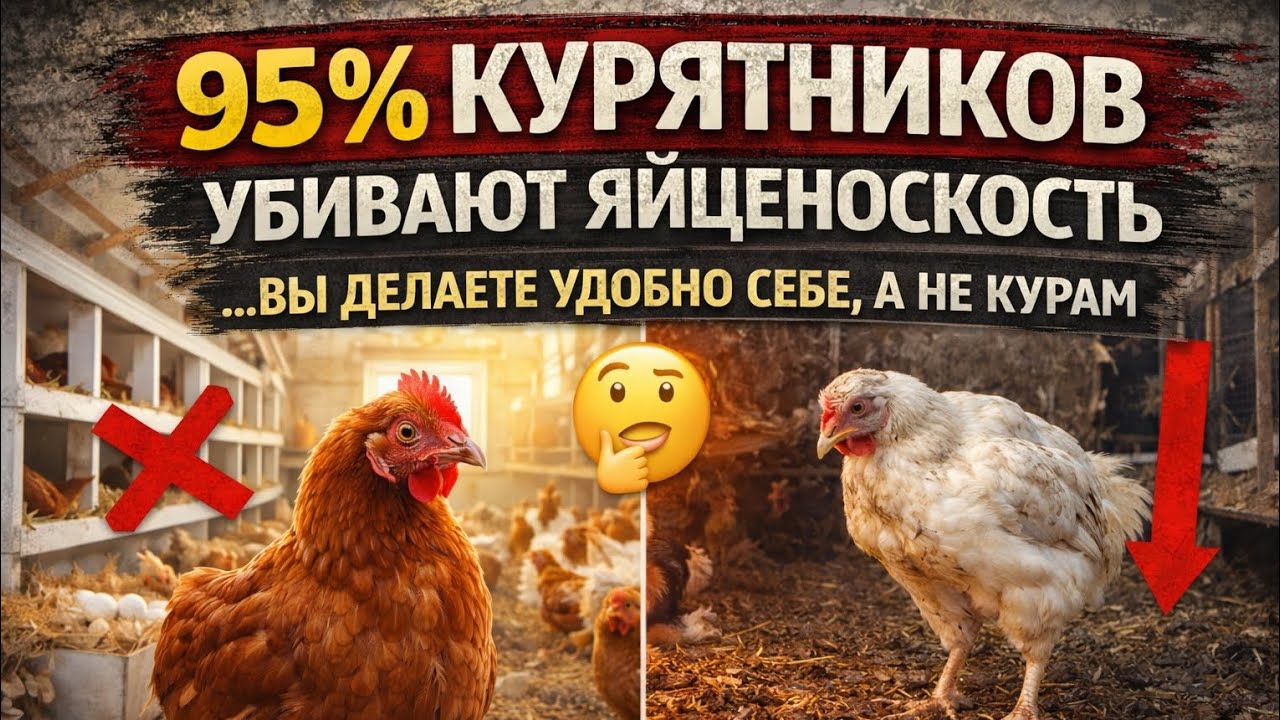 95% курятников убивают яйценоскость 🐔 Вы делаете удобно себе, а не курам